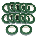 12 Rolls 0.43 Inch 22 Yard Green Floral Tape for Bouquet Stem Wrapping - Adhesive, Waterproof and Flexible (Dark Green) In Australia - Darrahopens