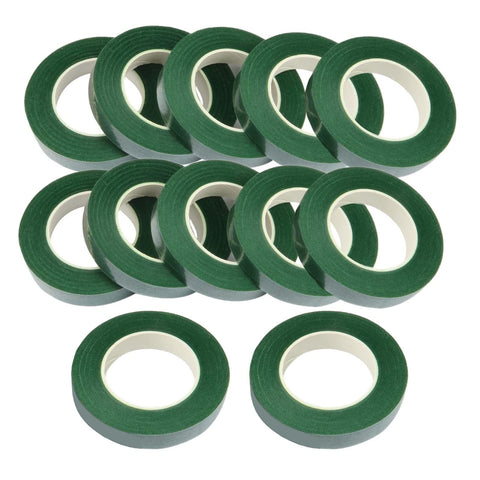 12 Rolls 0.43 Inch 22 Yard Green Floral Tape for Bouquet Stem Wrapping - Adhesive, Waterproof and Flexible (Dark Green) In Australia - Darrahopens