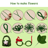 Dark Green Chenille Stems Pipe Cleaners, 12 Inch Colored Pipe Cleaners Craft Supplies, 200 Pcs Pipe Cleaners for Crochet Projects