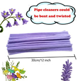 100 Pieces Light Purple Pipe Cleaner Craft Set,Thick Fuzzy Chenille Stem Pipe Cleaners for DIY Craft Projects and Decorations In Australia - Darrahopens