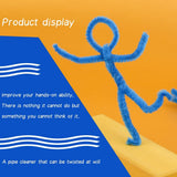 200PCS Pipe Cleaners, Light Blue Pipe Cleaners Chenille Stem, Pipe Cleaners Craft Supplies for DIY Arts Crafts Project