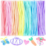 300Pcs Pipe Cleaners Chenille Stem,Pipe Cleaner Crafts,Craft Supplies Bulk for DIY Arts Crafts Project,7 Colors (Macaron)