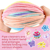 300Pcs Pipe Cleaners Chenille Stem,Pipe Cleaner Crafts,Craft Supplies Bulk for DIY Arts Crafts Project,7 Colors (Macaron)