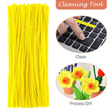 200Pcs Pipe Cleaners Chenille Stems, Yellow Pipe Cleaners for Easter DIY Craft, 12 inch Crafting Pipe Cleaners, 6mm Chenille Stem In Australia - Darrahopens