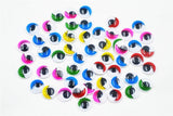 240 Pieces 15mm Wiggle Eyes Multi Color Google Eyes with Self- Adhesive Eyelash Googly Eyes for puppets, dolls, birthday cards