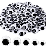 500 Pieces Eyes Self Adhesive Black White Craft Eyes for DIY Crafts Decoration (0.4 in, 0.6 in, 0.8 in, 1 in, 1.2 in) In Australia - Darrahopens