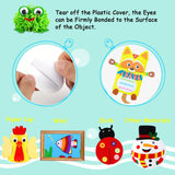 500 Pieces Eyes Self Adhesive Black White Craft Eyes for DIY Crafts Decoration (0.4 in, 0.6 in, 0.8 in, 1 in, 1.2 in) In Australia - Darrahopens
