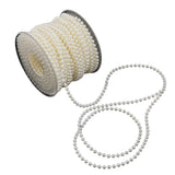 Approx 32ft Beige Pearl Spool Rope,Pearl Beads Garland String Wedding Party Decoration DIY Crafts measures 3mm in diameter