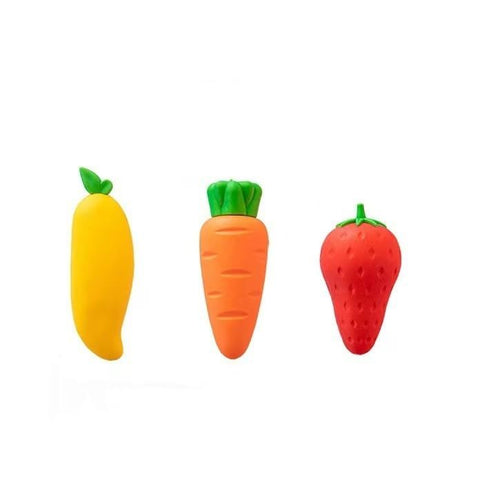 Three Fruit Erasers Student Creative Stationery Office Creative Erasers Sketch Erasers Funny Cute Party Favors