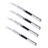 4pcs Professional Stainless Steel Lockable Cutter Knife / 9mm Snap Off Blades / 30 Degree Foil Knife/Utility Knife/Graphic Knife In Australia - Darrahopens