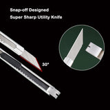 4pcs Professional Stainless Steel Lockable Cutter Knife / 9mm Snap Off Blades / 30 Degree Foil Knife/Utility Knife/Graphic Knife In Australia - Darrahopens