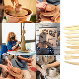10-Piece Double Ended Wooden Mini Modeling Tools Clay Sculpture Tools for Cutting, Carving and Smoothing