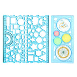 3 Pcs Multifunctional Geometric Ruler for Drawing Tools School Supplies Rulers multi-functional measuring ruler 4-point group In Australia - Darrahopens