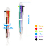 20pcs Multicolor Ballpoint Pens 6 Color in One, 0.5mm Retractable Ballpoint Rainbow Pens Color Pens for Office School Supplies In Australia - Darrahopens