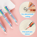 20pcs Multicolor Ballpoint Pens 6 Color in One, 0.5mm Retractable Ballpoint Rainbow Pens Color Pens for Office School Supplies In Australia - Darrahopens