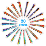 20pcs Multicolor Ballpoint Pens 6 Color in One, 0.5mm Retractable Ballpoint Rainbow Pens Color Pens for Office School Supplies In Australia - Darrahopens