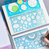 7pcs Geometric Drawings Templates Measuring Geometry Rulers for Design Architecture Office Studying Designing In Australia - Darrahopens