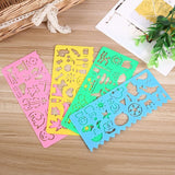 7pcs Geometric Drawings Templates Measuring Geometry Rulers for Design Architecture Office Studying Designing