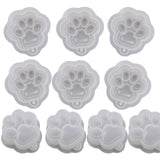10Pcs Cat Paws Pendant Epoxy Mold DIY Resin Casting Silicone Mold for Keychain Making Pack, Size 1.5" x 1.5" x 1"