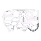 1 Pc Clear Geometry Ruler Architectural Templates Drawing Template Template Architecture Hollow Drafting Ruler Shapes 7.56x4.53in In Australia - Darrahopens