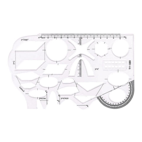 1 Pc Clear Geometry Ruler Architectural Templates Drawing Template Template Architecture Hollow Drafting Ruler Shapes 7.56x4.53in In Australia - Darrahopens