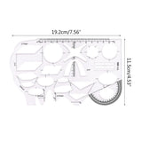 1 Pc Clear Geometry Ruler Architectural Templates Drawing Template Template Architecture Hollow Drafting Ruler Shapes 7.56x4.53in