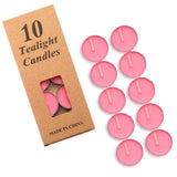 Tea Candles Wedding 10 Pack Party and Home Decoration Tealight Small Wishing Bulk with 1.5-2 Hours Extended Burn Time Mini  (Pink) In Australia - Darrahopens