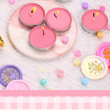 Tea Candles Wedding 10 Pack Party and Home Decoration Tealight Small Wishing Bulk with 1.5-2 Hours Extended Burn Time Mini  (Pink) In Australia - Darrahopens