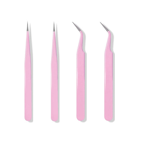 4PCS Precision Tweezers Set, Diamond Painting Tools, Anti-Static Stainless Steel Curved & Point Tip Tweezers, for Nail Art,DIY In Australia - Darrahopens