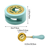 Wax Seal Kit Wax Seal Warmer Wax Seal Stamp Kit Wax Seal Furnace with Melting Spoon for Melting Wax Seal Sticks (Mint Green) In Australia - Darrahopens