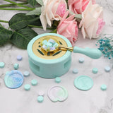 Wax Seal Kit Wax Seal Warmer Wax Seal Stamp Kit Wax Seal Furnace with Melting Spoon for Melting Wax Seal Sticks (Mint Green) In Australia - Darrahopens