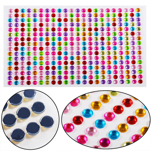 5 sheets Self-Adhesive Colorful Gem Rhinestone Stickers Face Gems Hair Jewels Hair Bling Face Jewels Stick On Tooth Gems In Australia - Darrahopens