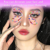 5 sheets Self-Adhesive Colorful Gem Rhinestone Stickers Face Gems Hair Jewels Hair Bling Face Jewels Stick On Tooth Gems In Australia - Darrahopens