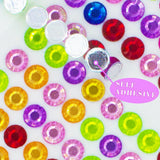 5 sheets Self-Adhesive Colorful Gem Rhinestone Stickers Face Gems Hair Jewels Hair Bling Face Jewels Stick On Tooth Gems