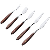 5PCS Painting Knife Set, Palette Knife Painting Tools, Stainless Steel Artist Oil Painting Spatula Mixing Spatula Paint - Brown In Australia - Darrahopens