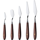 5PCS Painting Knife Set, Palette Knife Painting Tools, Stainless Steel Artist Oil Painting Spatula Mixing Spatula Paint - Brown In Australia - Darrahopens