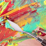 5PCS Painting Knife Set, Palette Knife Painting Tools, Stainless Steel Artist Oil Painting Spatula Mixing Spatula Paint - Brown In Australia - Darrahopens