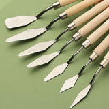 Stainless Steel Pastry Spatula Cake Cream Spatulas Palette Shovel Frosting Icing Smoothing Cake Decorating Tool 7pcs
