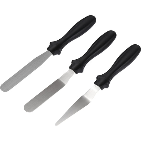Icing Cake Spatulas - Stainless Angled Steel Spatulas for Decorating and Baking Cakes - Cake Frosting Spatula Smoother Tool