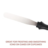 Icing Cake Spatulas - Stainless Angled Steel Spatulas for Decorating and Baking Cakes - Cake Frosting Spatula Smoother Tool