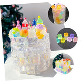 30 Pcs  Acrylic Ice Cubes Fake Ice Cubes Luminous Colorful Square Ice Photography Props Decorations In Australia - Darrahopens