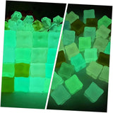 30 Pcs  Acrylic Ice Cubes Fake Ice Cubes Luminous Colorful Square Ice Photography Props Decorations In Australia - Darrahopens
