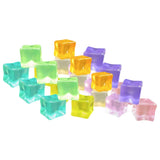 30 Pcs  Acrylic Ice Cubes Fake Ice Cubes Luminous Colorful Square Ice Photography Props Decorations In Australia - Darrahopens