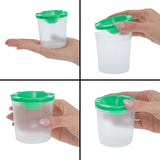 12 Pack No Spill Paint Cups With Lids for Kids, Arts and Crafts Supplies for Classrooms (4 Colors, 3 x 3 In)