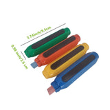 Plastic Magnetic Chalk Holders with Storage Case, 4 Pack Blackboard Adjustable Chalk Clip Chalk Covers (Blue, Green, Red, Yellow)