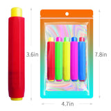 5 Pieces Colorful Plastic Chalk Holders，Blackboard Adjustable Set for Teachers Kids School Office Drawing Board