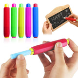 5 Pieces Colorful Plastic Chalk Holders，Blackboard Adjustable Set for Teachers Kids School Office Drawing Board
