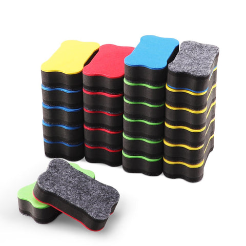 Dry Erase Erasers 24 PCs, Whiteboard Eraser, Dry Eraser, Magnetic Dry Erase Eraser for Classroom,  Color, 2.8 * 1.6 * 0.75")