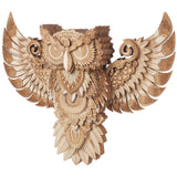 Wood Owl Wall Decor Hand Carved Wood Owl Decor Rustic Owl Statue Wall Plaque Hanging Home Decor Accent Art Unique Sculpture Decoration In Australia - Darrahopens