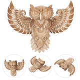 Wood Owl Wall Decor Hand Carved Wood Owl Decor Rustic Owl Statue Wall Plaque Hanging Home Decor Accent Art Unique Sculpture Decoration In Australia - Darrahopens